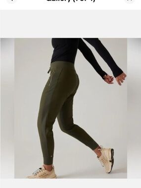 Athleta headland hybrid trek Women's Olive High-Rise Drawcord Joggers